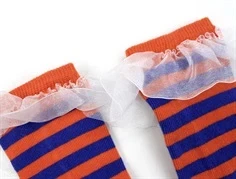 Mini Rodini multi stripe frill strømper